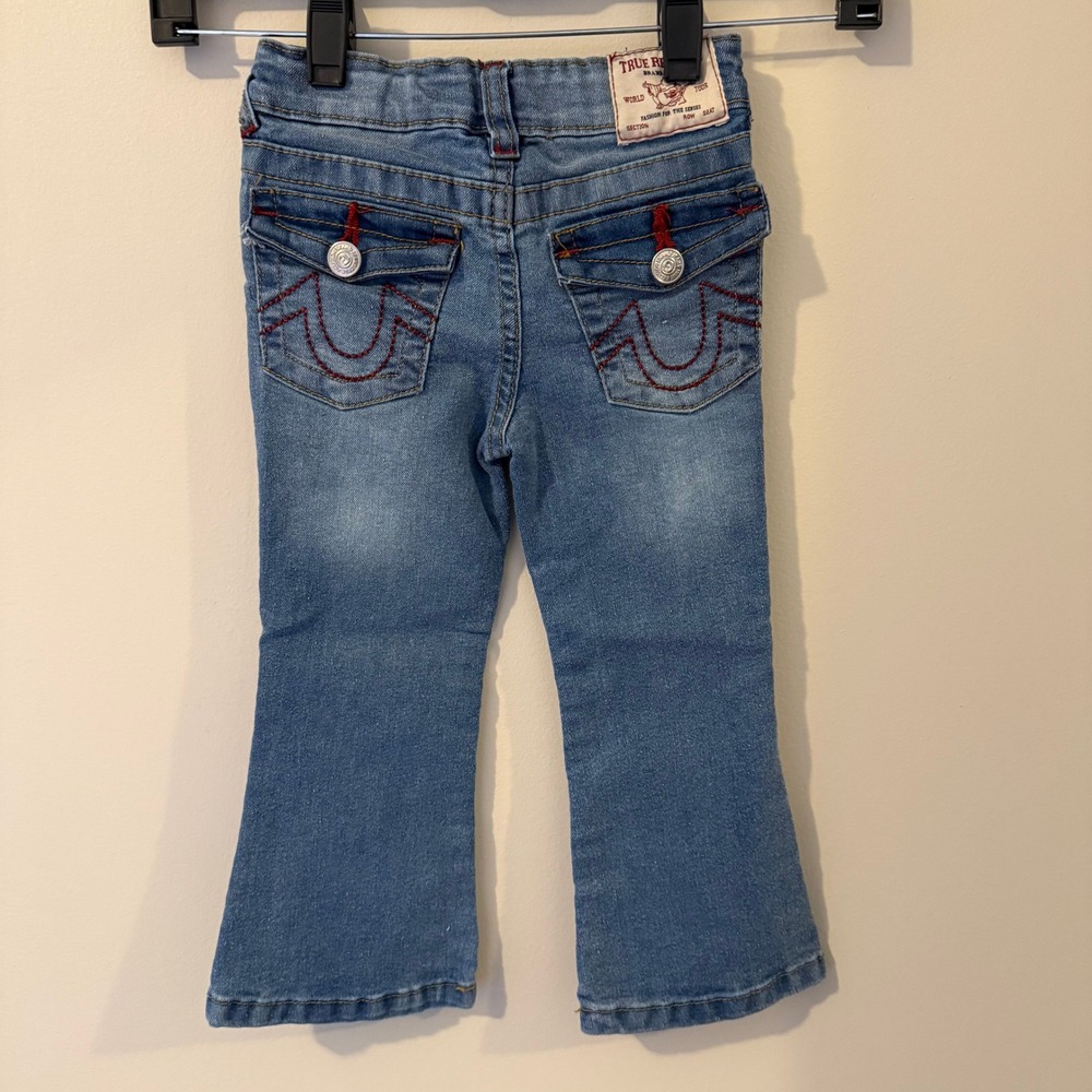 True Religion Kids Jeans‎ Flared Leg Blue Denim Size 3T - Picture 2 of 5